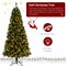 7FT Pre-Lit PVC Artificial Half Christmas Tree 8 Flash Modes w/ 230 LED Lights